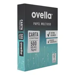 GENERICO - Resma Papel Bond Carta 500 Hojas 75g/m2 Blanco Ovella