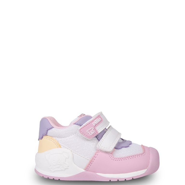 Zapatilla Bebé Niña Pasos Doble Velcro Rosado