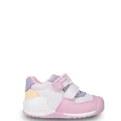 PILLIN - Zapatilla Bebé Niña Pasos Doble Velcro Rosado