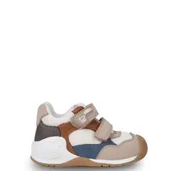PILLIN - Zapatilla Niño Pasos Doble Velcro Beige
