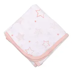INFANTI - Manta De Algodón Bebé 80x80 Reversible Rosado