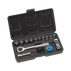 KWB - CHICHARRA + SET DE DADOS 16 PIEZAS 1/4