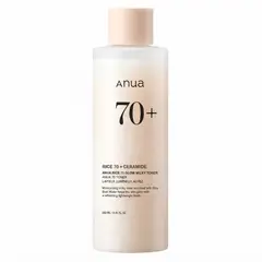 ANUA - Rice 70 Glow Milky Toner 250ml - Tónico Facial Coreano Hidratante e Iluminador con Agua de Arroz