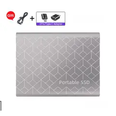 GENERICO - Disco duro externo Color Plata portátil de 2TB SSD USB31