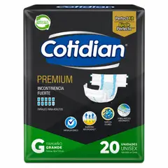 COTIDIAN - PAÑAL ADULTO PREMIUM TALLA G DE 20 UNIDADES