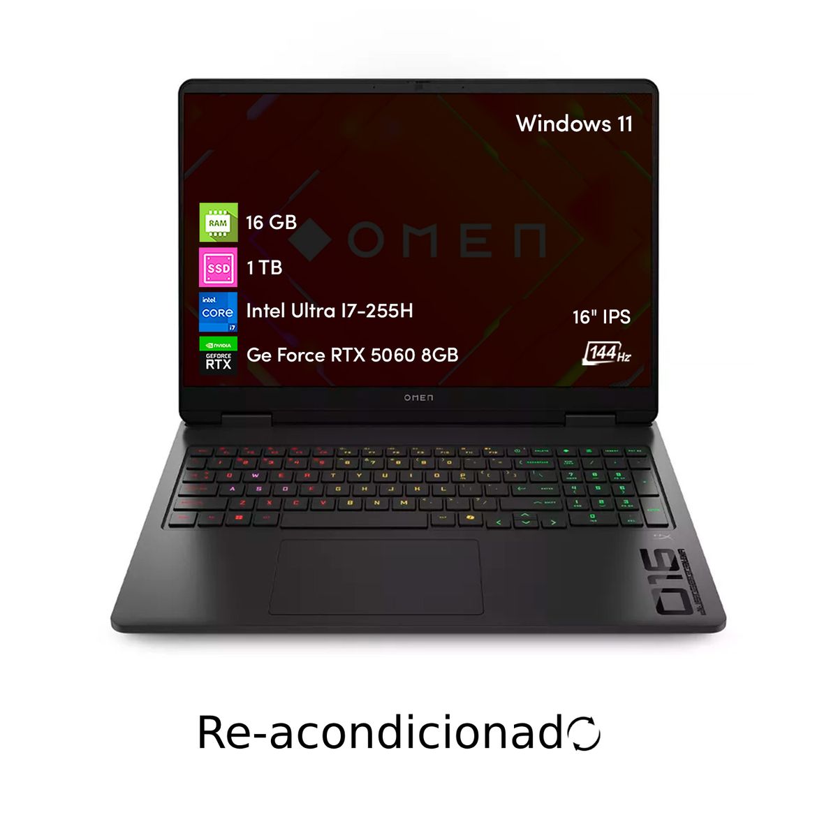 HP - Notebook Gamer HP Omen 16 Intel Ultra 7 16GB 1TB SSD 16' 2K RTX5060