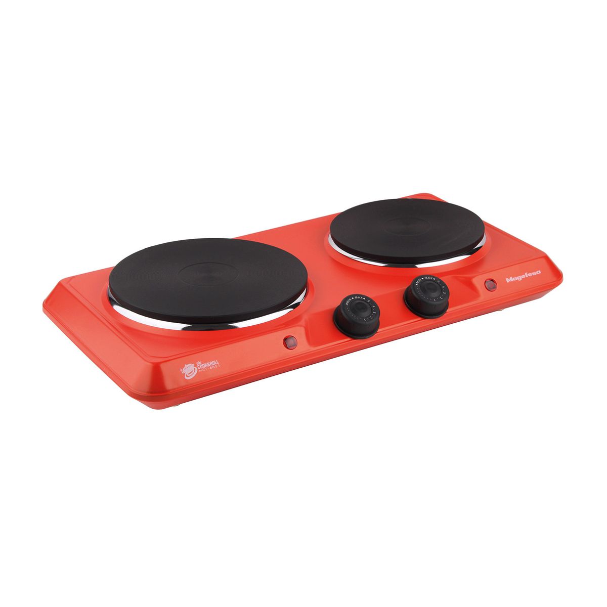 MAGEFESA - Cocina Electrica Encimera Magefesa 2 Platos 2000W Roja