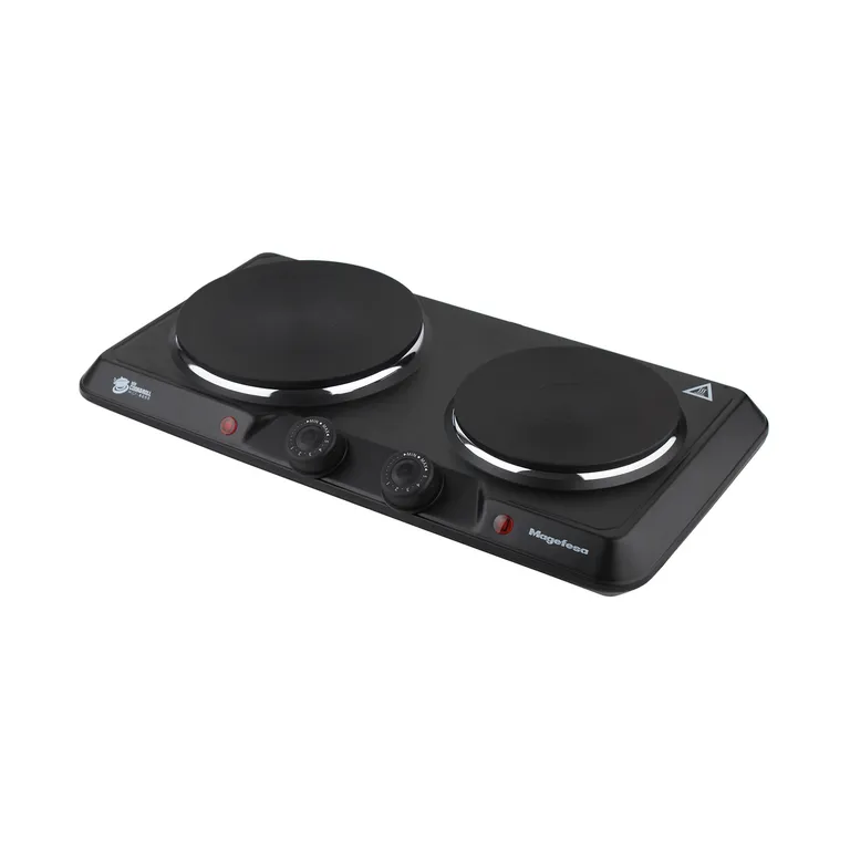 MAGEFESA Cocina Electrica Encimera 2 Platos 2000W Negra