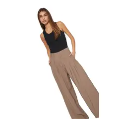 JACINTA TIENDA - Pantalón Mila café