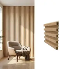 CNP - Wall Panel Decorativo Color Haya 16x23cm x 2.4mt - 3,07 m2 (Caja 8 Paneles)
