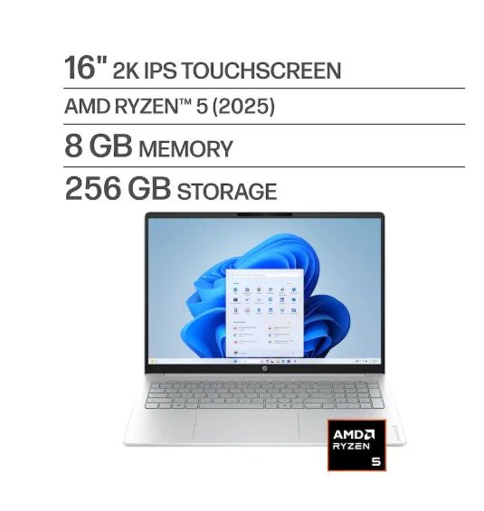 Notebook OmniBook 16 Ryzen 5 4000 8GB 256GB SSD Touch 16 WUXGA Win11