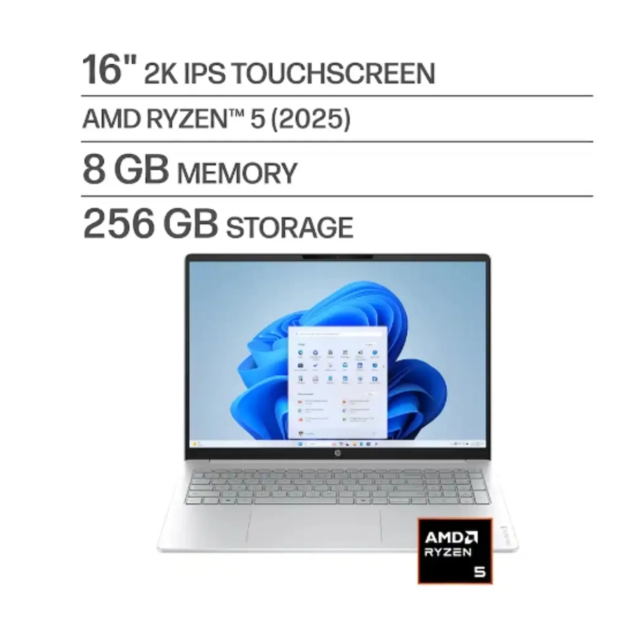 HP - Notebook HP OmniBook 16 Ryzen 5 4000 8GB 256GB SSD Touch 16 WUXGA Win11