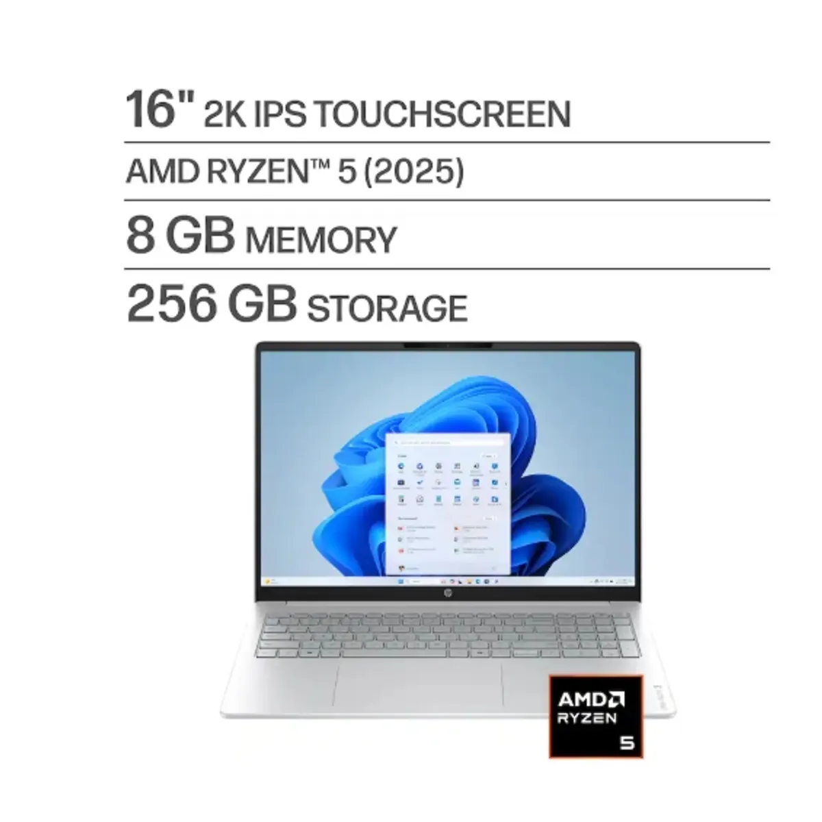 HP - Notebook HP OmniBook 16 Ryzen 5 4000 8GB 256GB SSD Touch 16 WUXGA Win11