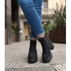 SNOOPY - Botin Mujer en gamuza taco medio con Plataforma M676