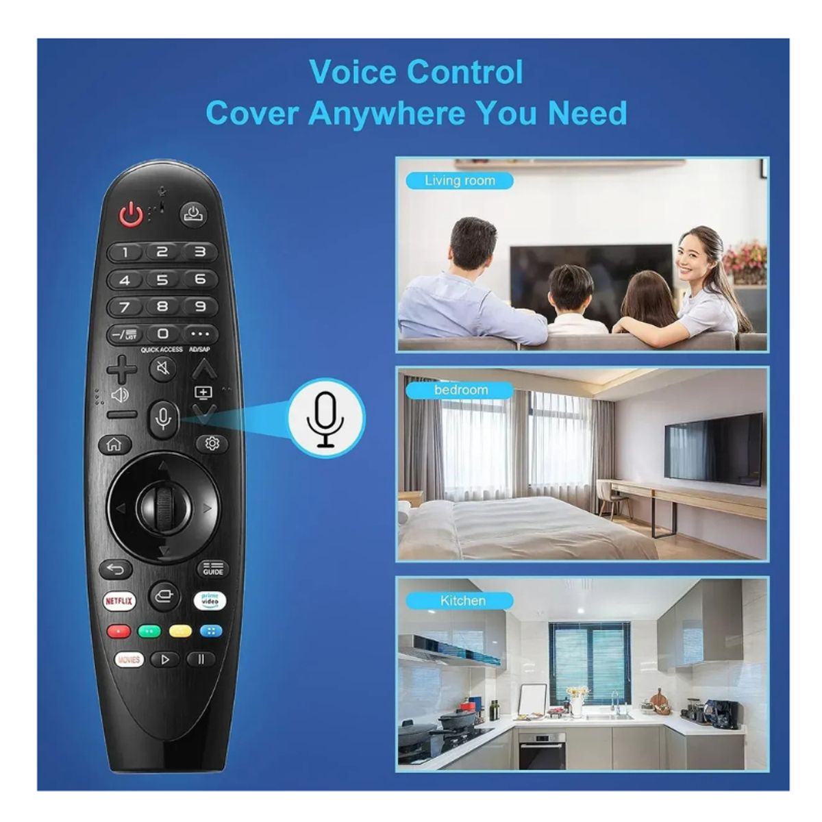 GENERICO - Control Para Smart Tv, Voz Nuevo + Con Puntero Magic