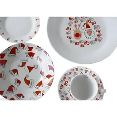 GENERICO - Vajilla porcelana navidad, 6 personas 30 piezas, hohoho