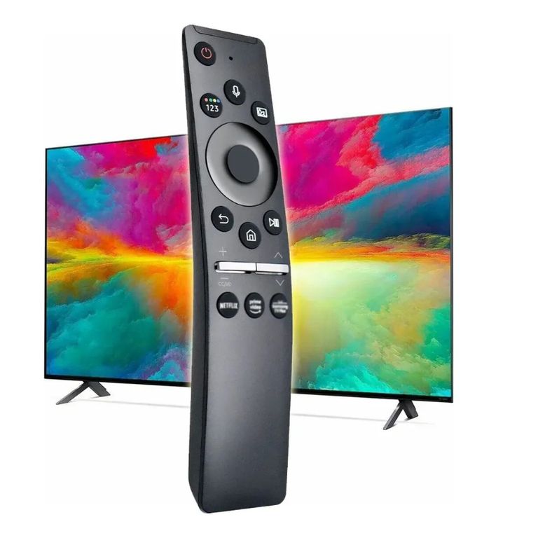 GENERICO Control Remoto Para Samsung Smart Tv 4k Curve Con Voz Negro
