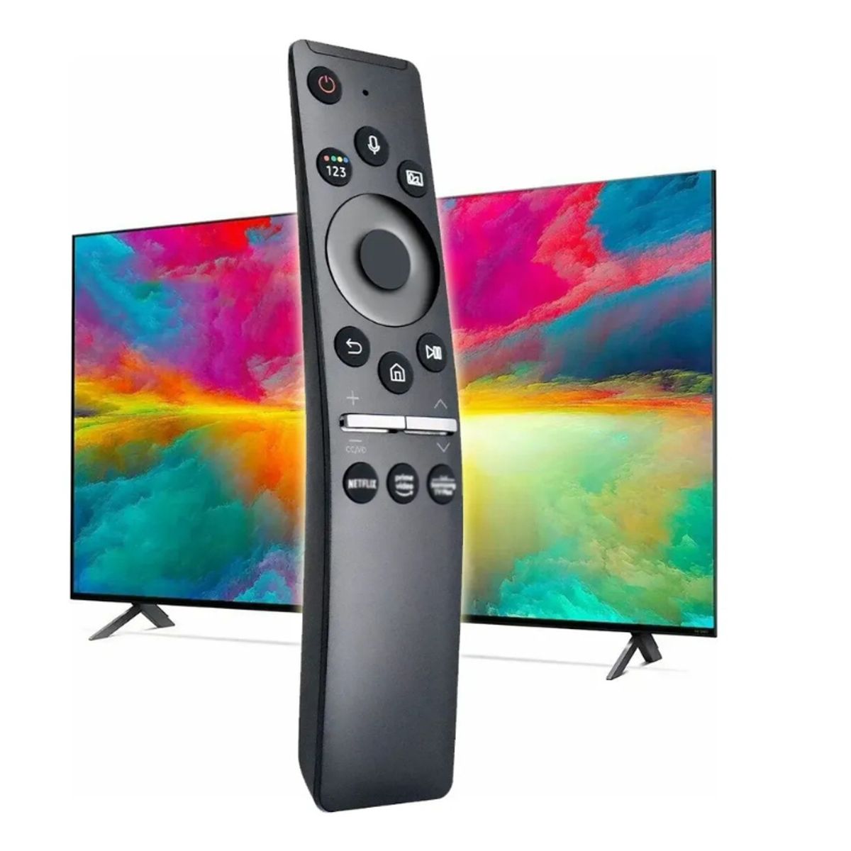 GENERICO - Control Remoto Para Samsung Smart Tv 4k Curve Con Voz Negro