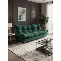 MUEBLES NEW - SOFA CAMA GLOBO VERDE FELPA