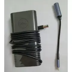 DELL - CARGADOR 7.4 x 5mm PARA NOTEBOOK DE 90W CON ADAPTADOR PARA USB C
