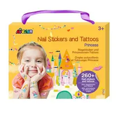 AVENIR - Set de Stickers para Uñas y Tatuajes Temporales - Princesas