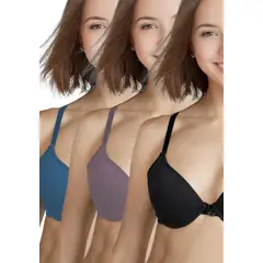 KAYSER - Pack 3x sosten soft Algodón P350.010-AZU1