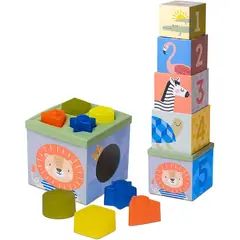 TAF TOYS - Cubo Encaje y Formas Savannah