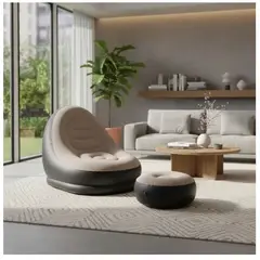GENERICO - Sofá Sillón Puff Inflable Con Reposa Pies