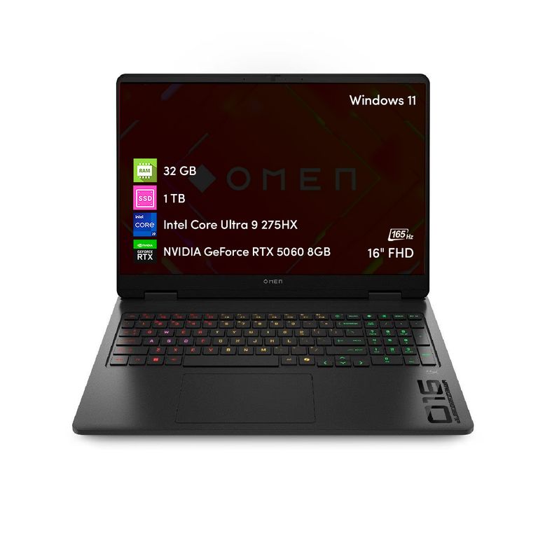 Notebook Gamer Omen Max Intel Ultra 9 32GB 1TB SSD RTX5060 16' FHD 165Hz