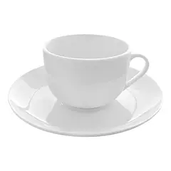 GENERICO - Set de 6 tazas y plato de te porcelana 220cc coupe padua