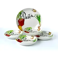GENERICO - Juego de 5 piezas de porcelana para pasta con diseño vege...
