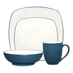 GENERICO - Juego de vajilla cuadrada 4 piezas noritake se... Azul