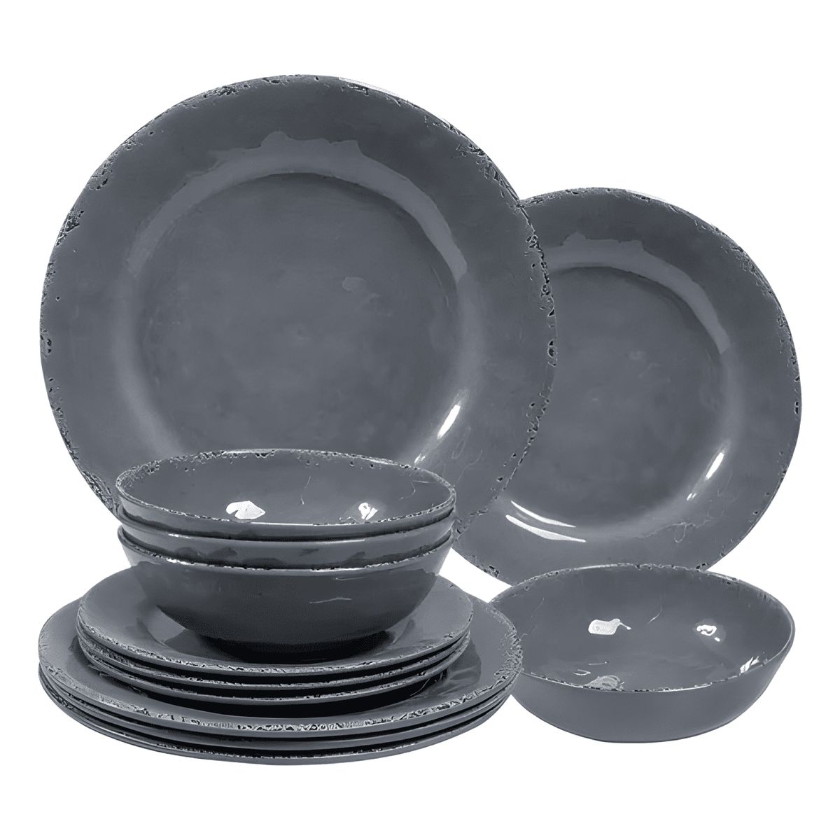 GENERICO - Zarocrus 12 PCS juegos de vajilla de melamina vintage, juego