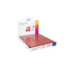 GAMEGENIC - Display 50 Hojas para Archivador 18-Pocket Sideloading - Red