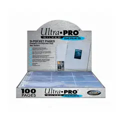 ULTRA PRO - Display 100 Hojas Silver para Archivador 9-Pocket Topload