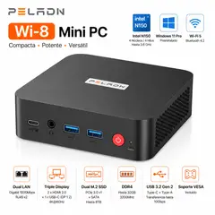 GENERICO - Mini PC PELADN Wi-8 Intel N150 16GB RAM 512GB SSD Windows 11 Pro, Triple Pantalla y Doble LAN