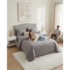 MYLHOGAR - Plumón Nórdico Microfibra Premium Confort Super King