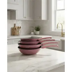 MYLHOGAR - Set De 3 Sartenes + Wok Keep Antiadherente