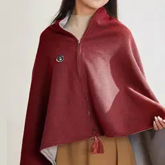 GENERICO - Chal Calefactor Eléctrico Recargable con Calentamiento USB Manta Térmica Tipo Poncho para Invierno