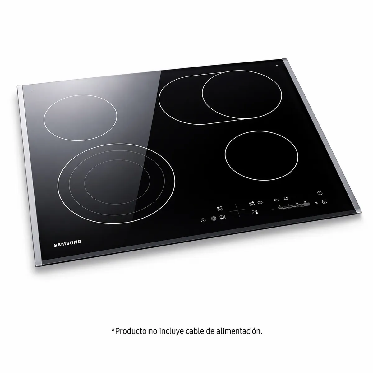 SAMSUNG - Encimera Vitroceramica Electrica Samsung CTR264KC01 Negro 4 platos