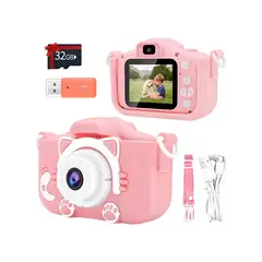 GENERICO - Cámara Infantil Fotográfica Niños + Memoria 32 Gb Y Funda