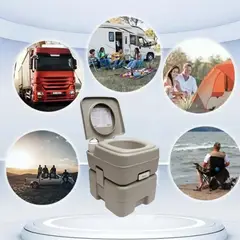 GENERICO - Baño Portátil Químico para Camping y Viajes con Depósito de Residuos Inodoro Portátil para Adultos y Niños