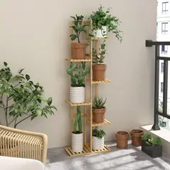 NEWTREE - Estante Organizador Soporte para Plantas Madera 40x20x120cm