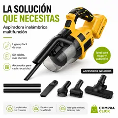 MOVI - Aspiradora Inalámbrica Portátil 5 en 1 Recargable USB para Auto y Hogar