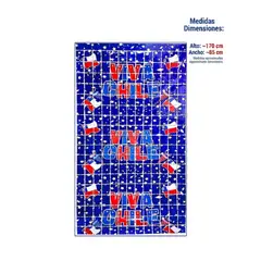 GENERICO - Adorno Metalico Viva Chile Azul