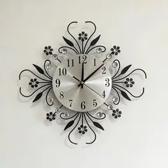 TATEE - Reloj De Pared Forma De Flor Decorar 33×33cm
