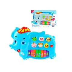 ARTIDIX - Teclado Musical Didáctico Infantil Animales Luces Y Sonido - Elefante