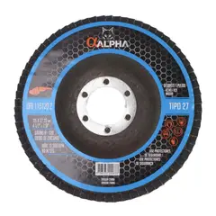 ALPHA - Disco Flap Para Acero Inox 4 12 Zirconio - - Azul
