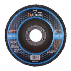 ALPHA - Disco Flap Para Acero Inox 4 12 Zirconio - - Azul