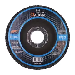 ALPHA - Disco Flap Para Acero Inox 4 12 Zirconio - - Azul